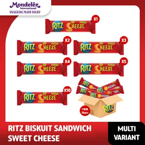 RITZ BISKUIT SANDWICH SWEET CHEESE 91 gr - Biskuit Gurih Dengan Isian Krim Keju Manis