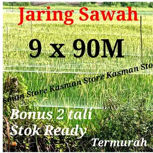 JARING BURUNG PADI SAWAH 3,5 INCH BONUS 2 TALI JARING BURUNG PIPIT DAN EMPRIT / JARING PENUTUP SAWAH / JARING PELINDUNG PADI