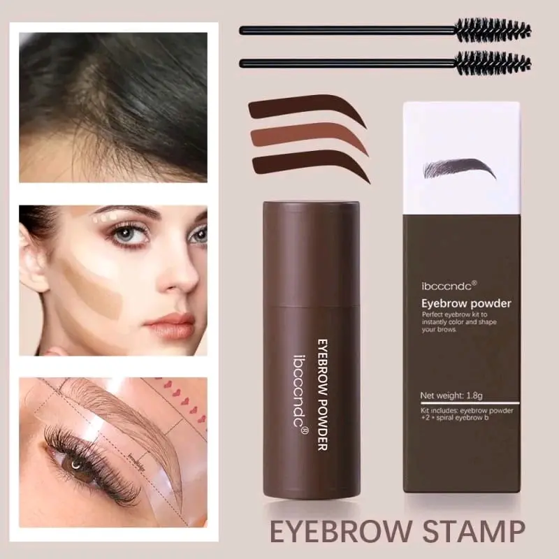 Eyebrow Powder Stamp + Cetakan Alis Tali isi 12pcs +Concealer 3