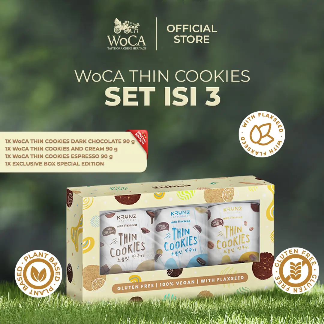 WoCA Krunz Thin Cookies Paket Bundling 3 Varian Rasa
