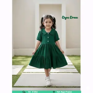 Dyva Dres Baju Anak Perempuan Usia 1-7 Tahun - Midi Dres Anak Perempuan Bahan Rayon Premium