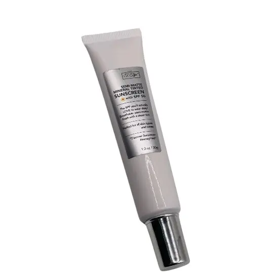 JTT Tinted Sunscreen SPF 50 - Semi-Matte Finish, Sensitive Skin, UV Protection