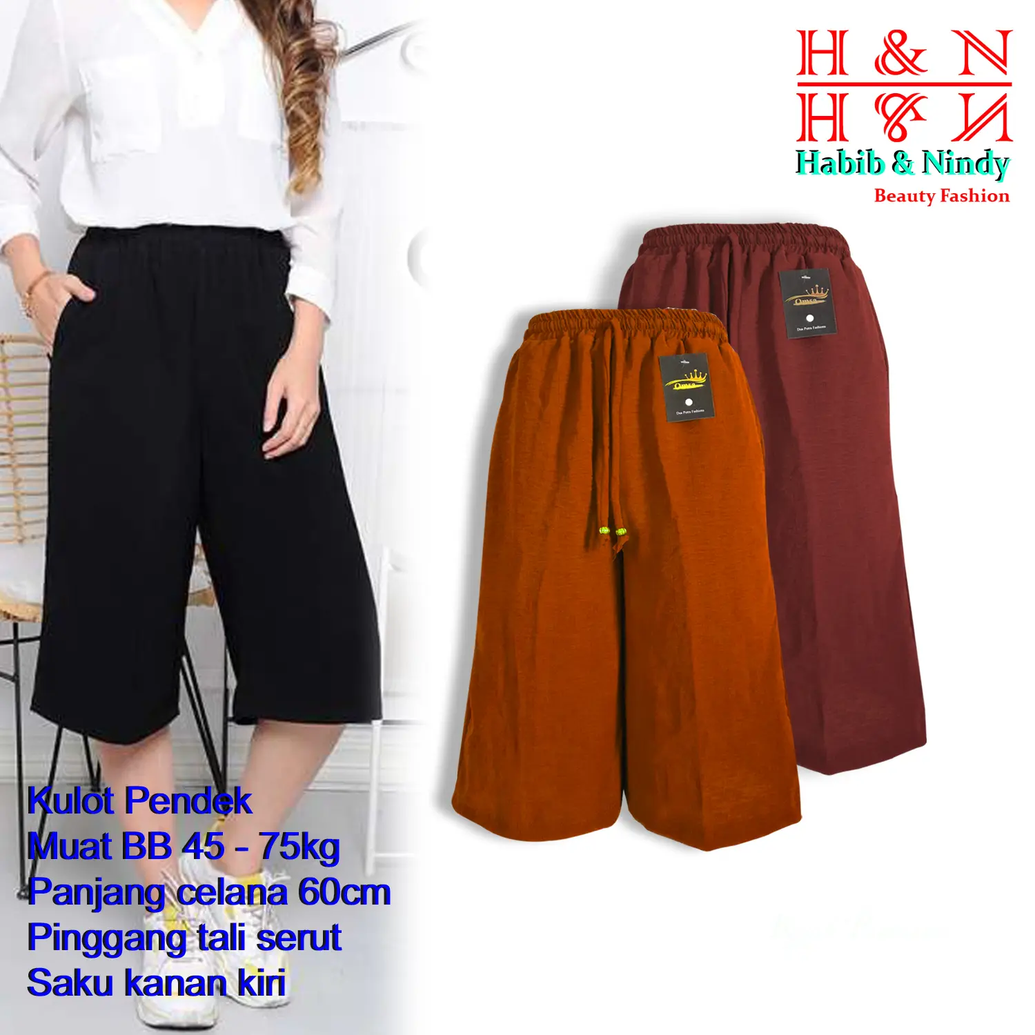 Celana Kringkle Pendek Airflow Premium Hitam Kantong Shorts - 60cm / 60-110cm / 45-75 Kg - (4 Pieces)