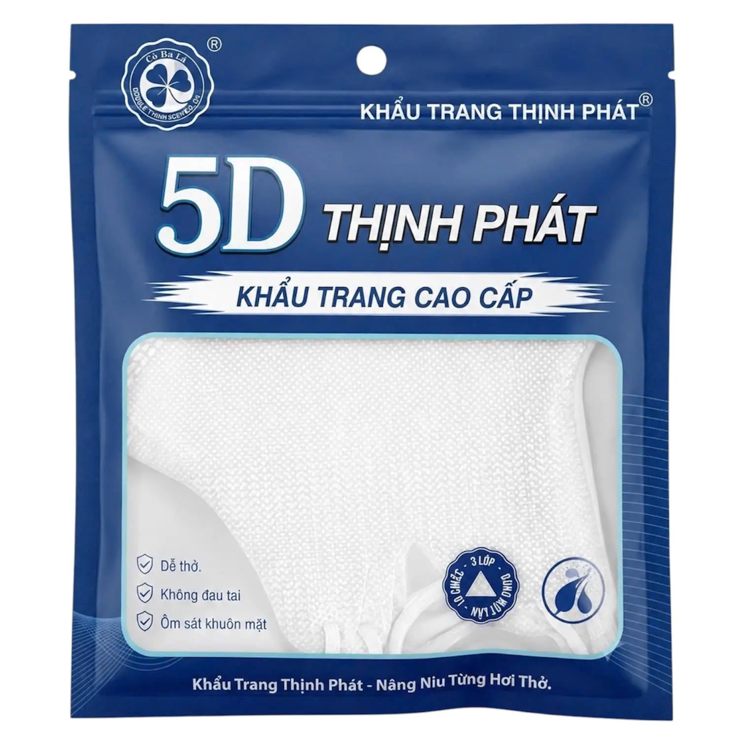 50 -100 Khẩu Trang Thịnh Phát 3 lớp 5D Ôm Sát Mặt Dành Cho Người Lớn Ngăn Ngừa Bụi Mịn- Dùng một lần phụ kiện Women Accessories Che Mặt Nhung Đèn