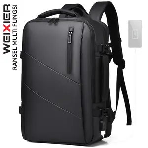 WEIXIER B683 Tas Punggung Pria Ransel Laptop Backpack Expandable USB Port Multi Fungsi