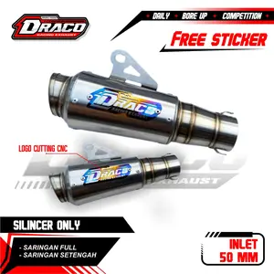 Knalpot Racing Original Draco Grade A Silincer Only inlet 50 Mm
