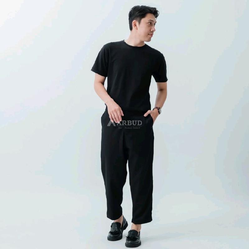 ARBUD Sirwal Kantor Celana Pria Formal Panjang Casual  Harian  Karet 1