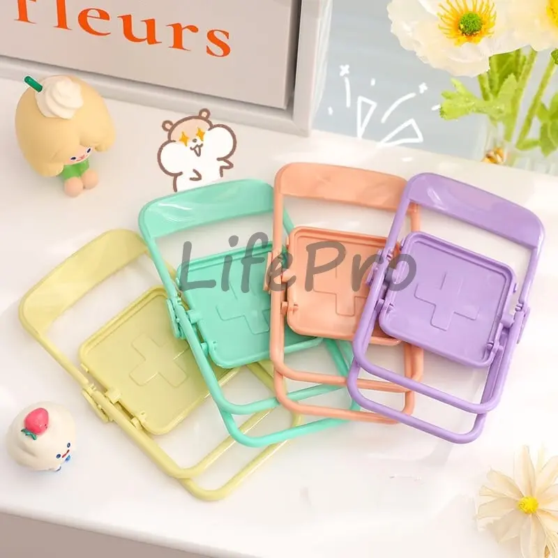Universal Dudukan Penyangga Handphone Model Bangku Mini / Chair Folding Mobile Phone Macaron /Stand Holder Hp Model Kursi Lipat 3