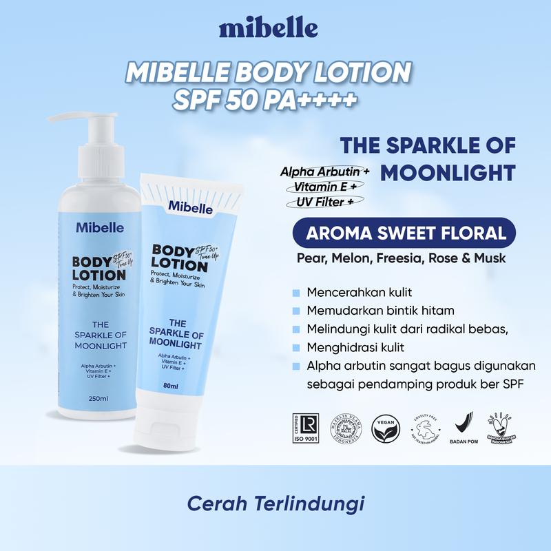 Mibelle Body Lotion SPF 50+ Tone Up The Sparkle of Moonlight 3