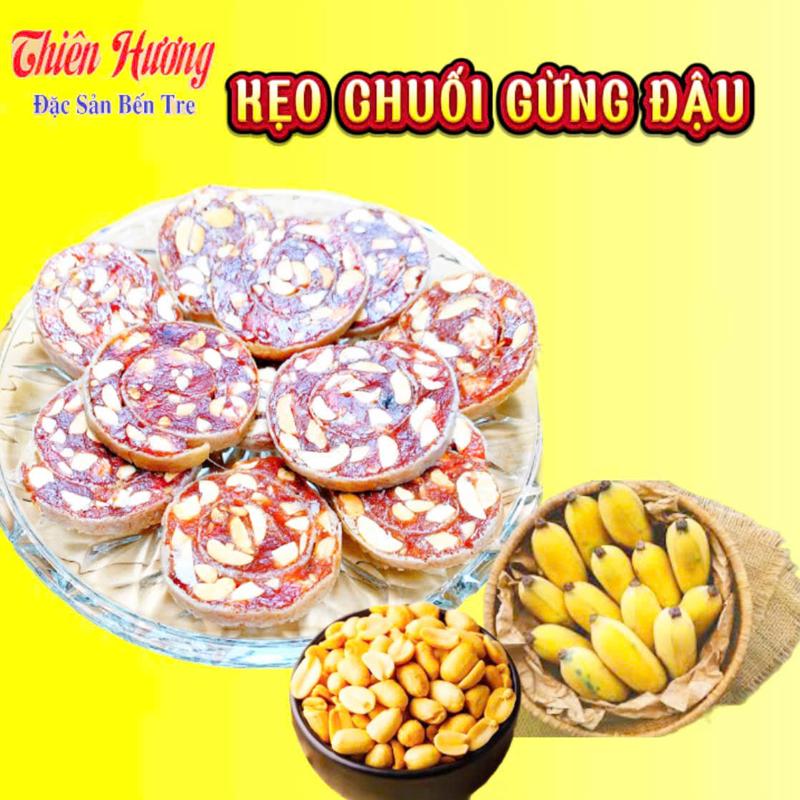 Kẹo Chuối CUỘN GỪNG đậu phộng  BÁNH TRÁNG-Đặc sản Bến Tre Ăn Vặt Food Candy Snack Chua 1