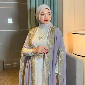 HALIMAH - Cassandra Baju Abaya Kaftan Lebaran Terbaru 2026 Idul Fitri Simpel Elegan Bukber Outfit