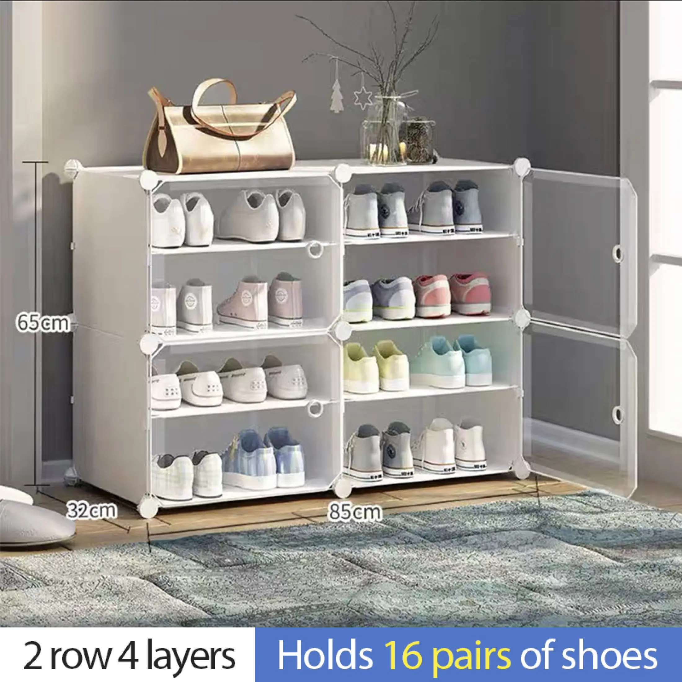 Baris ganda 4 lapis putih