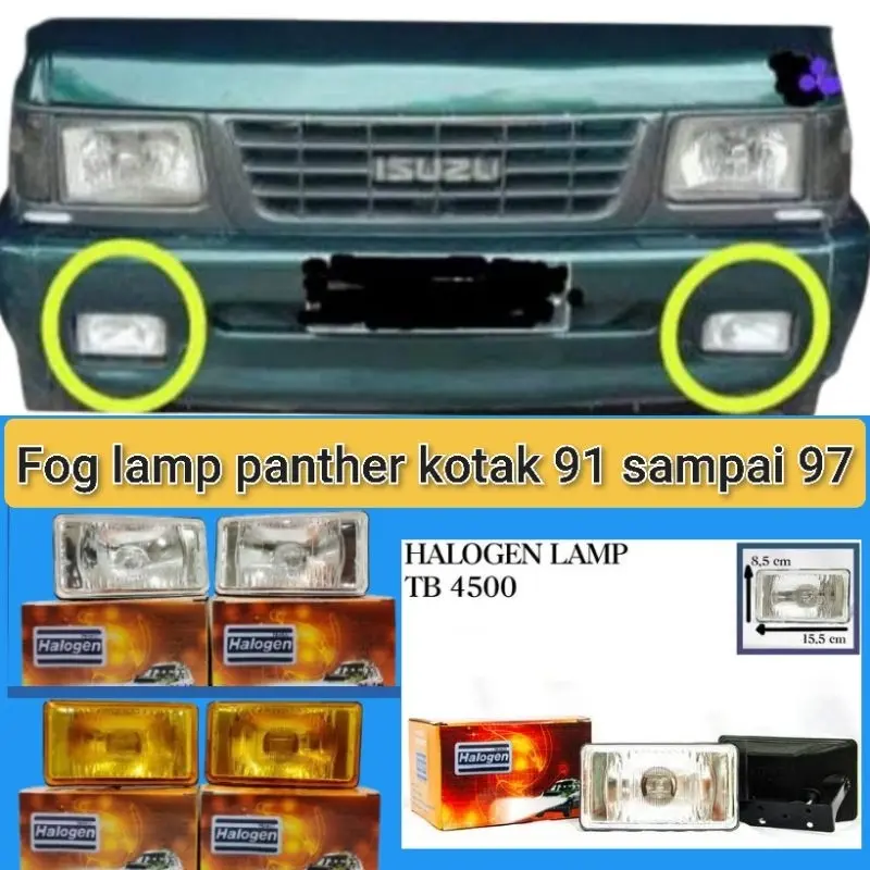 Lampu Kabut Panther Lama Kotak Minibus dan Pik Up Putih dan Kuning - Car