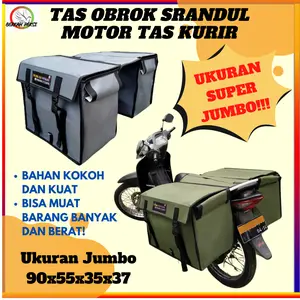 TAS OBROK MOTOR TAS SRANDUL BESAR JUMBO KURIR SALES POS BAHAN KUAT KOKOH MUAT BANYAK BARANG