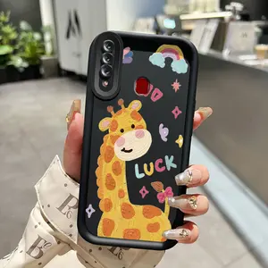Casing Hp Untuk Samsung Galaxy A20s Case Hp Pola Jerapah Kartun Cesing Silikon lembut Casing Anti guncangan Kasing pelindung lensa Kesing Softcase