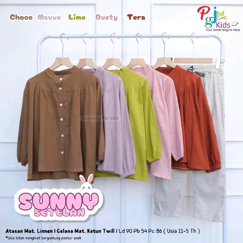 Setelan celana kulot baju remaja perempuan umur 11 12 13 14 tahun 0