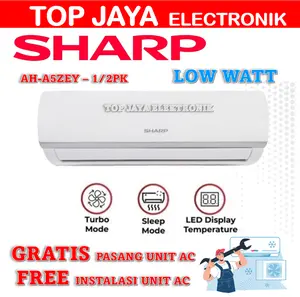 AC LOW WATT SHARP 1/2 PK AH-5ZEY/AC LOW WATT 1/2 PK SHARP FREE INSTALASI/GRATIS PASANG