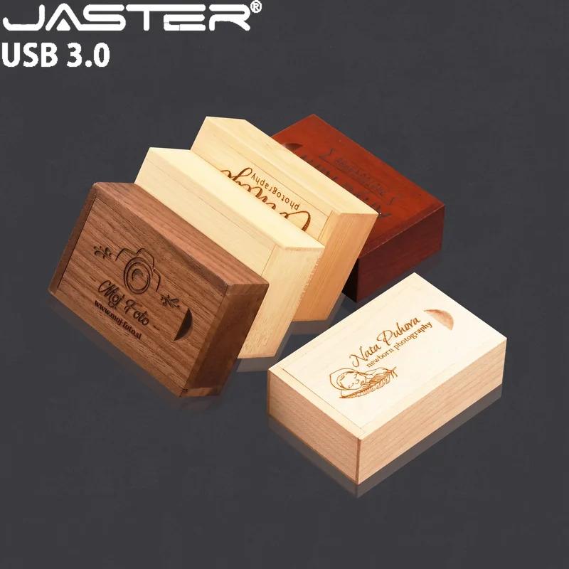 JASTER 1 chiếc ổ đĩa USB 3.0 bằng gỗ với logo tùy chỉnh miễn phí, dung lượng…