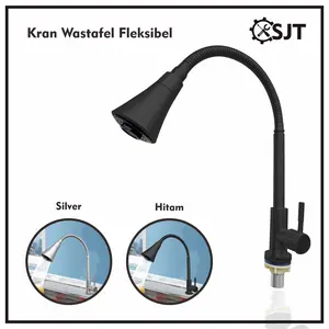 SJT - Kran Air Angsa Terompet Wastafel Fleksibel Tanam / Kran Cuci Piring 8042 & 8043 Sink
