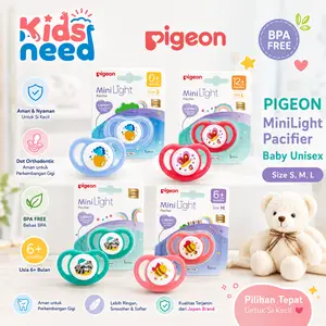Pigeon Minilight Pacifier size S M L Boy Girl Unisex / Empeng Bayi/ Empeng Pigeon