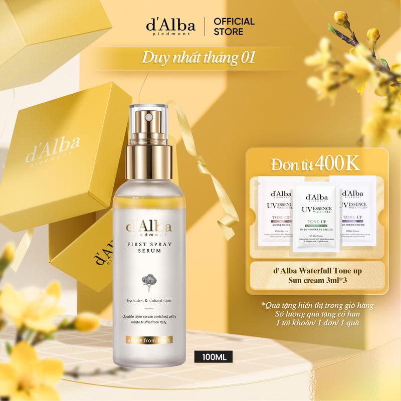   100ml   First Spray  Serum dạng xịt khoáng dưỡng ẩm da d'Alba White Truffle First Spray Serum 100ml Làm Đẹp Da Skincare 