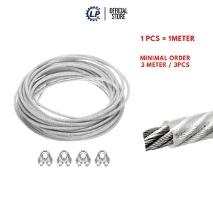 Kabel Sling Baja Galvanis 4mm - Cable Lat Pulldown Pulley Home Gym Outdoor