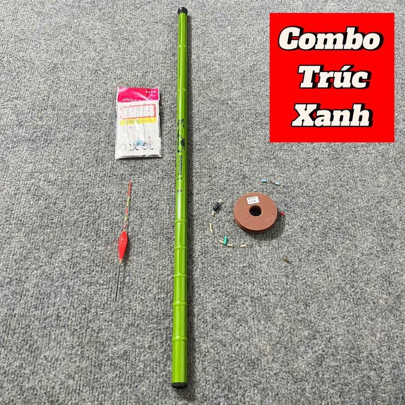 Bộ Cần Câu Cá TRÚC XANH Đầy Đủ Phụ Kiện Bộ Cần Câu Trúc Xanh 3H câu cá fishing