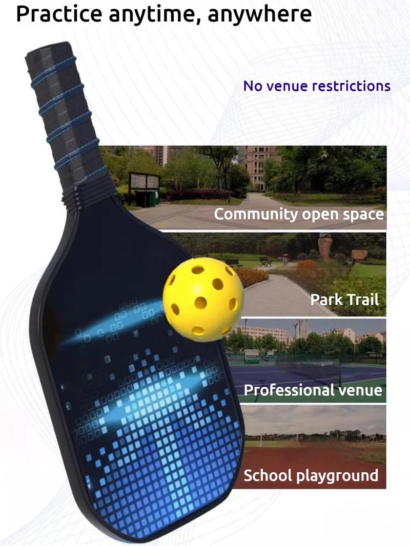 Product Introduction of Vợt Pickleball, Tay Cầm Có Gân Bền, Đơn, Tay Cầm Đệm Công Thái Học, Nhẹ, Thiết Bị Tập Luyện Pickleball, Làm Bằng Gỗ Dẻ Gai, Bao Gồm Vợt 17