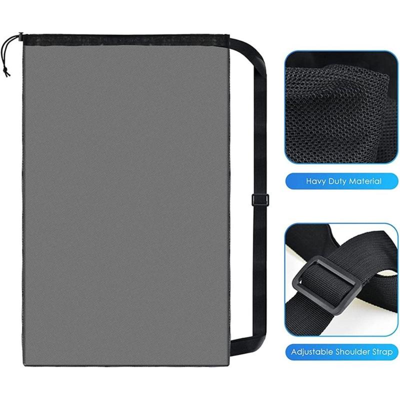 Team Work Ball Bags Extra Large Sports Ball Bag Mesh Durable Heavy Duty Basketball Soccer Ball Bag Widely Applicable with Adjustable Shoulder Strap Sports Equipment Storage Organizer BaseBall 4