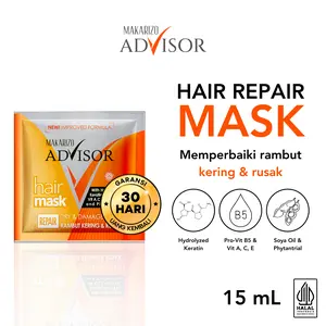 Makarizo Advisor Hair Repair Mask Sachet 30 mL - Masker Rambut / Hair Mask / Rambut Lembut / Perawatan Rambut Kering / Haircare