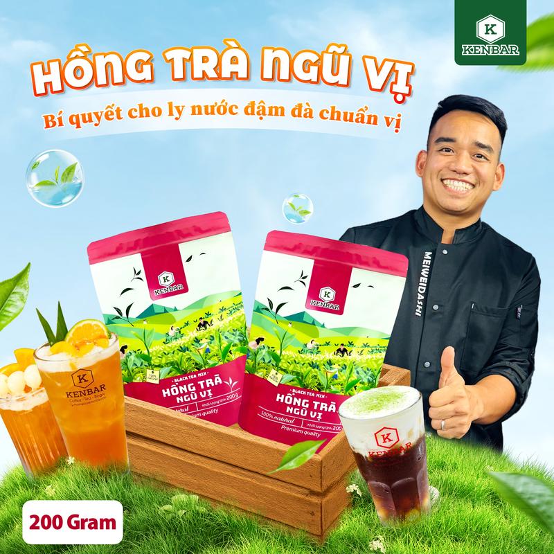  Hồng Trà Ngũ Vị KENBAR 200Gram - Pha Hồng Trà Cam Ngũ Vị Trà Chanh Trà Sữa Trà Trái Cây Chuẩn Vị 