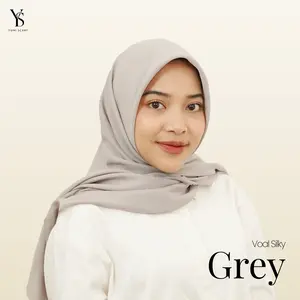 Diskon Promo Spesial Murah | Grey Voal Silky 110x110 cm – Yuni Scarf | Hijab Murah Daily Premium Adem, Ringan,  Anti Gerah & Simpel