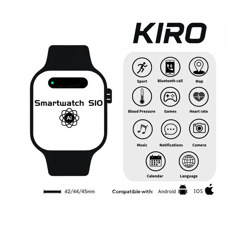 Smartwatch S10 Screen HD Display IP67 Waterproof bluetooth Android
