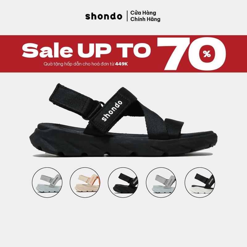 Giày Sandal Nam Nữ F6S Ver 1 Thoải Mái, Nhẹ Êm Shondo Nhiều Màu