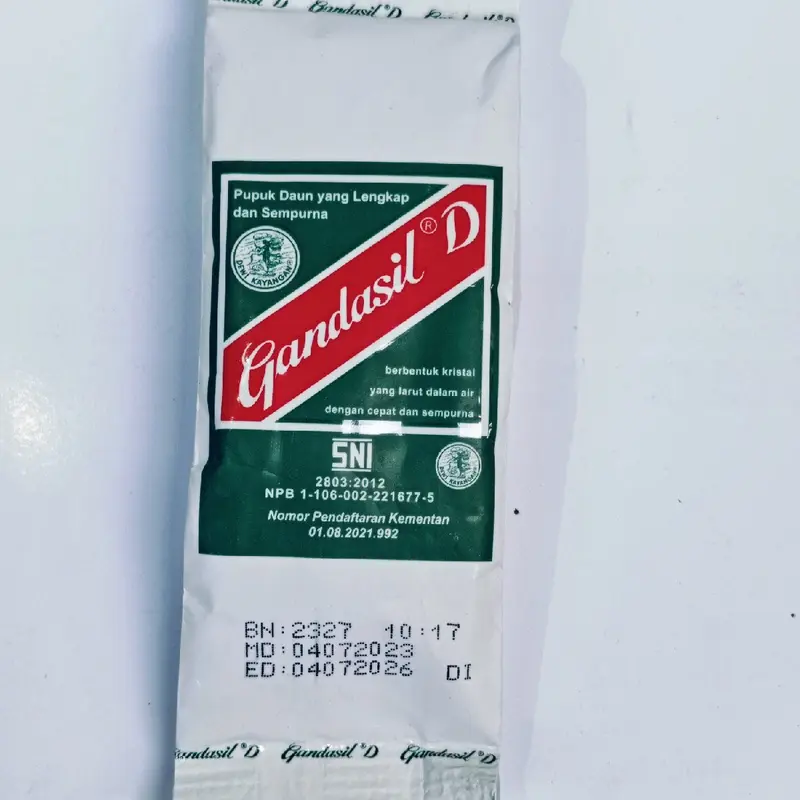 Pupuk GANDASIL D 100gr - Pupuk Daun Terlengkap dan Terlaris Tanaman Kalium 3