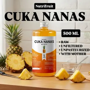 Nutrifruit Cuka Nanas 500 ML Organik Premium With Mother Botol Kaya Magnesium Zat Besi Fosfor Mangan Asam Amino Dan Antioksidan