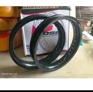 velg rossi tapak lebar ring 17 uk 215/250, 250/300, 300/350 hitam glossy hole 36(harga sepasang 2 pcs)