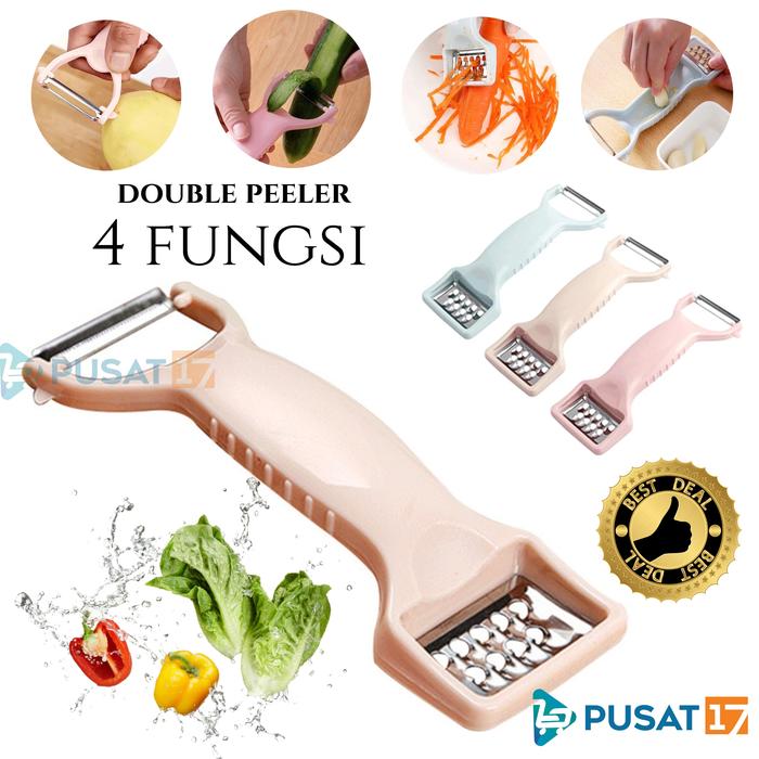 Gambar PUSAT17 PISAU KUPAS PARUT GANDA / PISAU KUPAS BUAH / DOUBLE KNIFE PEELER dari Pusat17 Kota Administrasi Jakarta Utara Tokopedia
