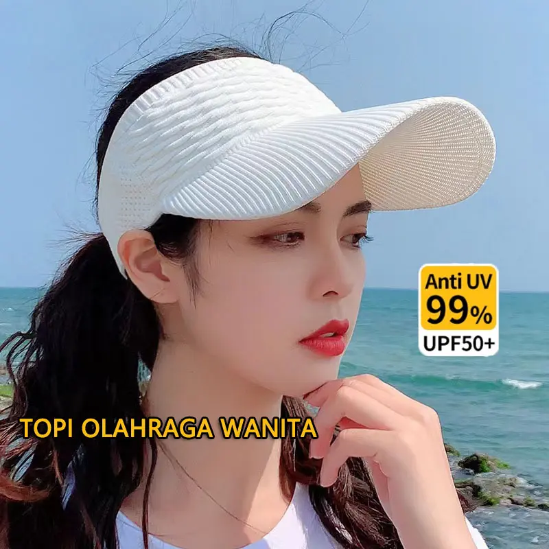 Topi Olahraga Wanita Topi Senam Wanita UV Topi Senam Pantai Rajutan Topi Golf Senam Pantai Outdoor