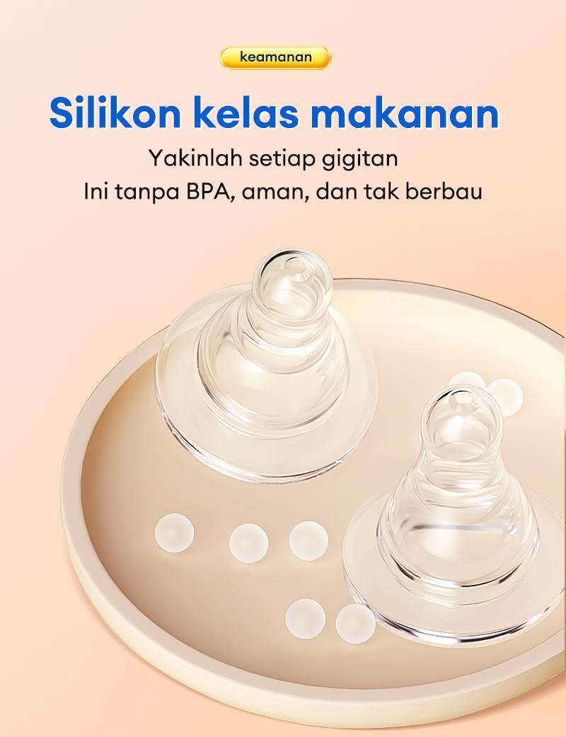 10PCS Dot Bayi Wide Neck 5cm Nipple Silikon Bpa Free Empeng Bayi Peristaltic Plus Lebar Anti Kolik MNZ 10PCS Dot Bayi Wide Neck 5cm Nipple Silikon Bpa Free Empeng Bayi Peristaltic Plus Lebar Anti Kolik MNZ