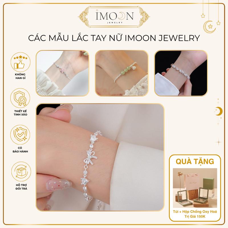 Lắc tay nữ hợp kim mạ bạc cao cấp đính đá quà tặng bạn gái người yêu, bạn bè…