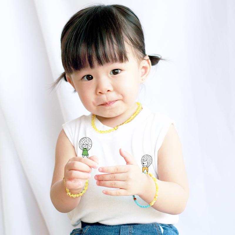 Product Introduction of Amber Buddy - XB54Y Kalung dan Gelang Amber bayi 32cm & 14cm. Yellow 13