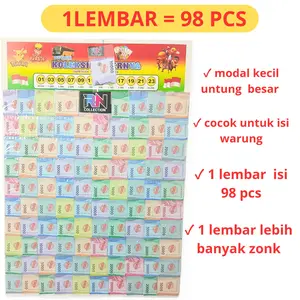Mainan Cabutan Hadiah 1 lembar 98pcs Mainan Anak Edukasi Untuk Isi Warung