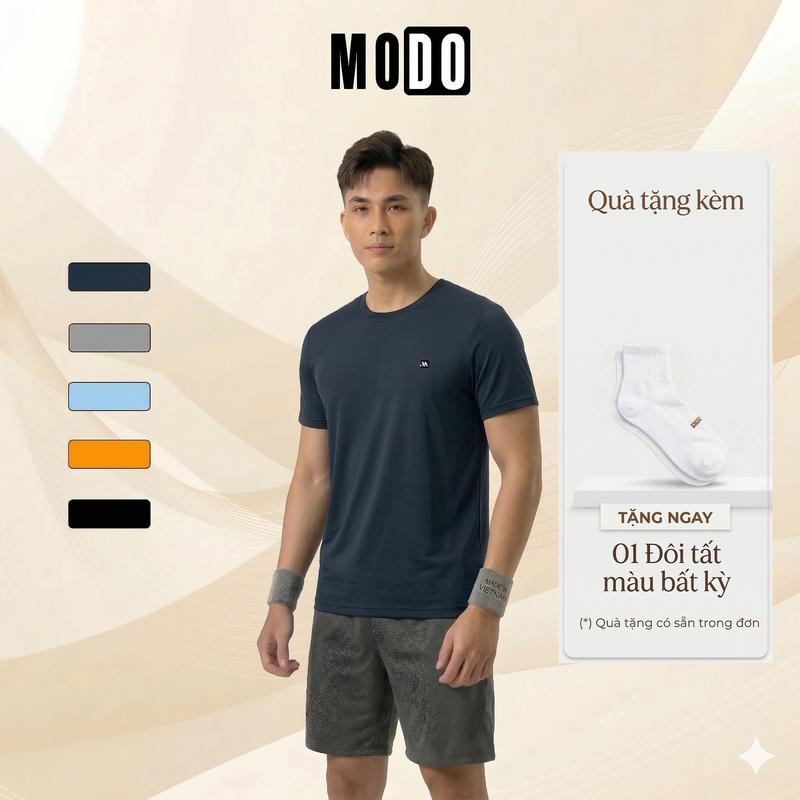 (Giá mở bán 39k) Áo Thun Thể Thao Nam MODOs Áo Thun Thể Thao Nam Cổ Tròn Sport Logo Basic Tập Luyện Thể Thao MDT001