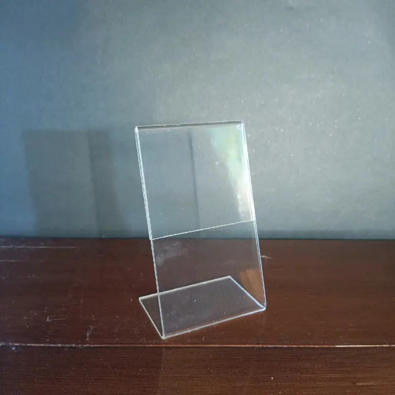 Akrilik Bening No Meja Desk Ukuran 10 x 6 cm Potrait L & Potrait T tebal 2mm 4