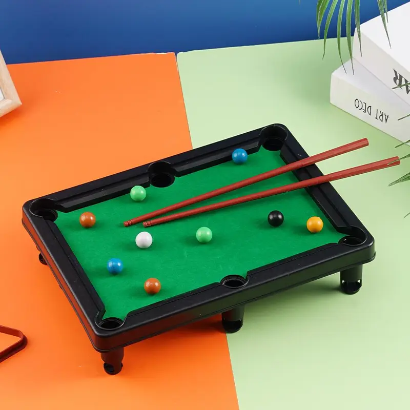 Bộ Trò Chơi Bi-a Bóng Bi Da Mini, Chất Liệu Gỗ, Bàn Bi-a Có Bàn Chân Cao, Thích Hợp Cho Trẻ Em, Đồ Chơi Trẻ Em, Bubles Chơi, Trò Chơi Bố Mẹ-Bé 5