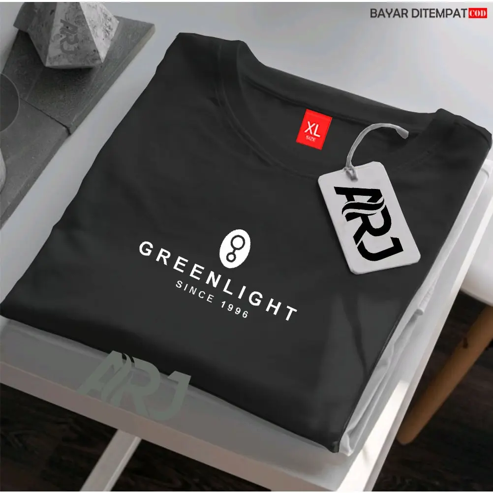 COD !!! Baju Kaos Distro Grenlight Since Text Putih Premium Quality Kaos Cotton Combed 30s Lengan Pendek T-Shrit Koas Unisex Pria/Wanita