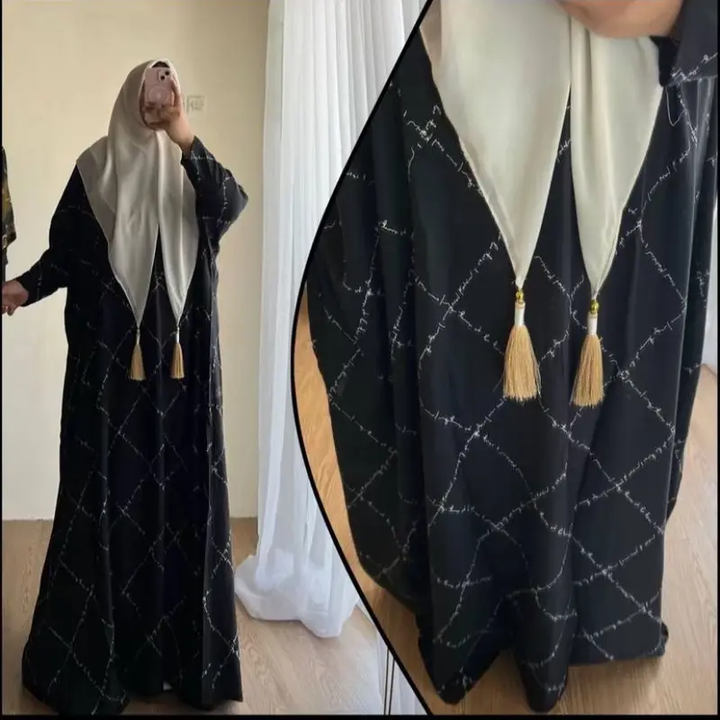 Gamis Kaftan Dayli Adiba Motif Arab Dress Kaftan Wanita Dewasa Jumbo Busui 0