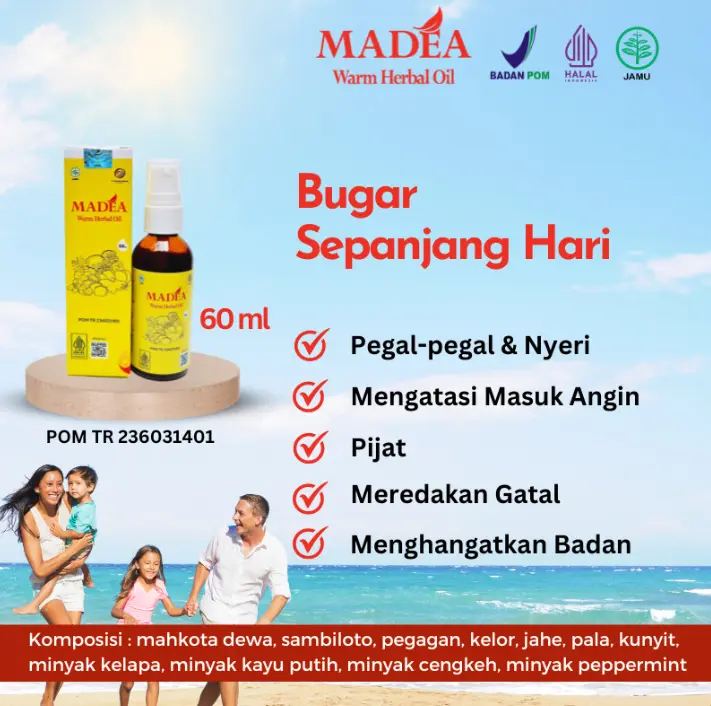 MADEA Minyak Balur Hangat: Membantu Meredakan Masuk Angin, Gatal, dan Efek Gigitan Serangga 4