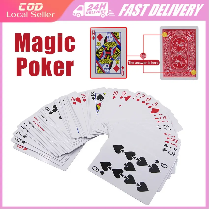 Secret Marked Stripper Deck Playing Cards Magic Tricks Props for Magician Close Up Props